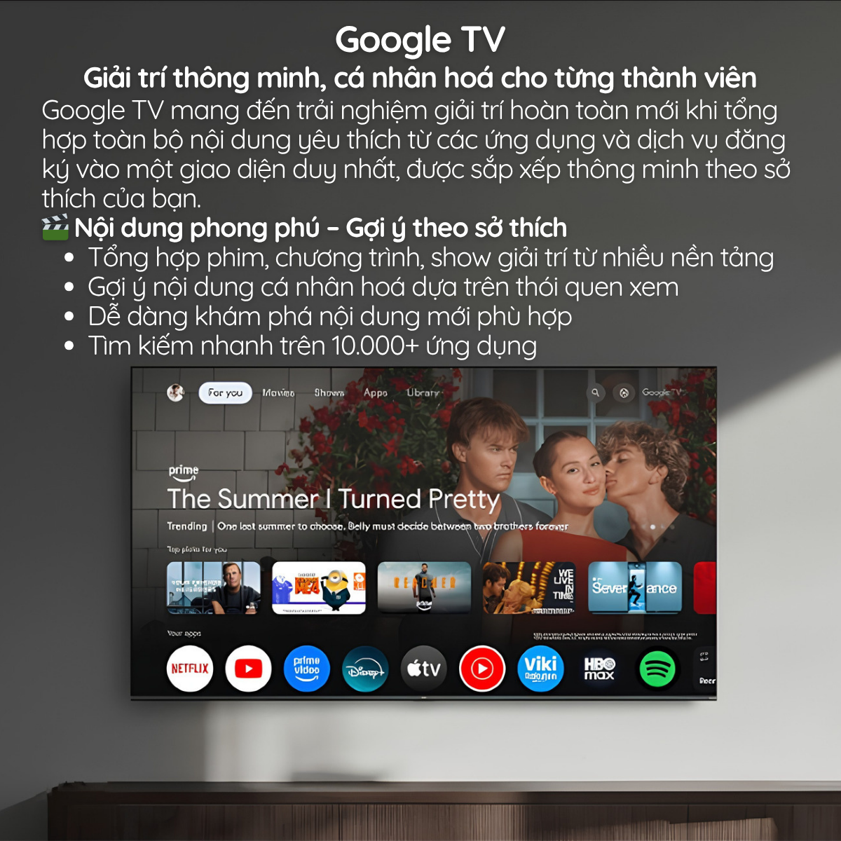 Google TV thông minh – Giải trí không giới hạn