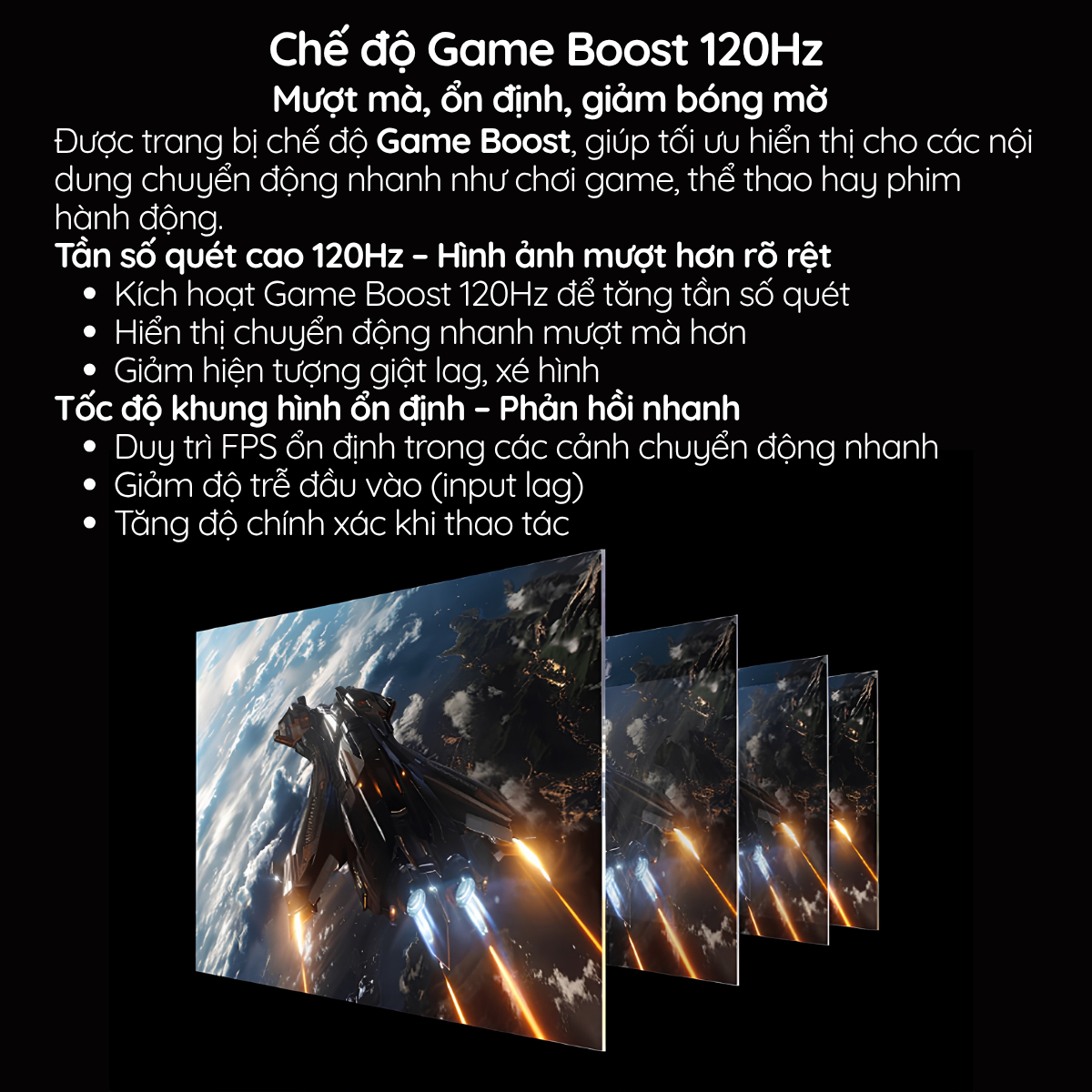 Tần số quét 120Hz - Mượt mà cho mọi nội dung