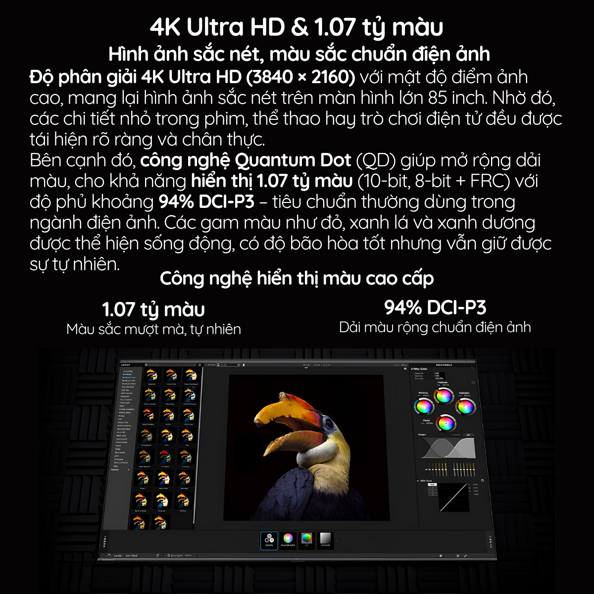 Xiaomi TV S Mini LED 85 inch 2026 4K + 1.07 tỷ màu – Chuẩn điện ảnh