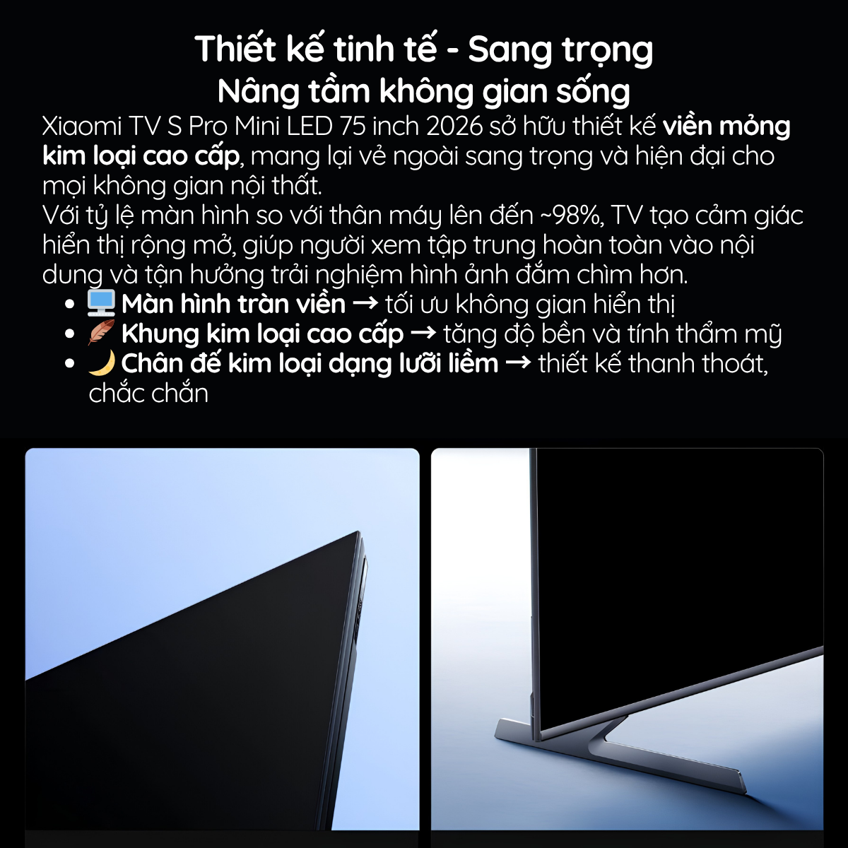 Thiết kế tinh tế - Sang trọng Nâng tầm không gian sống