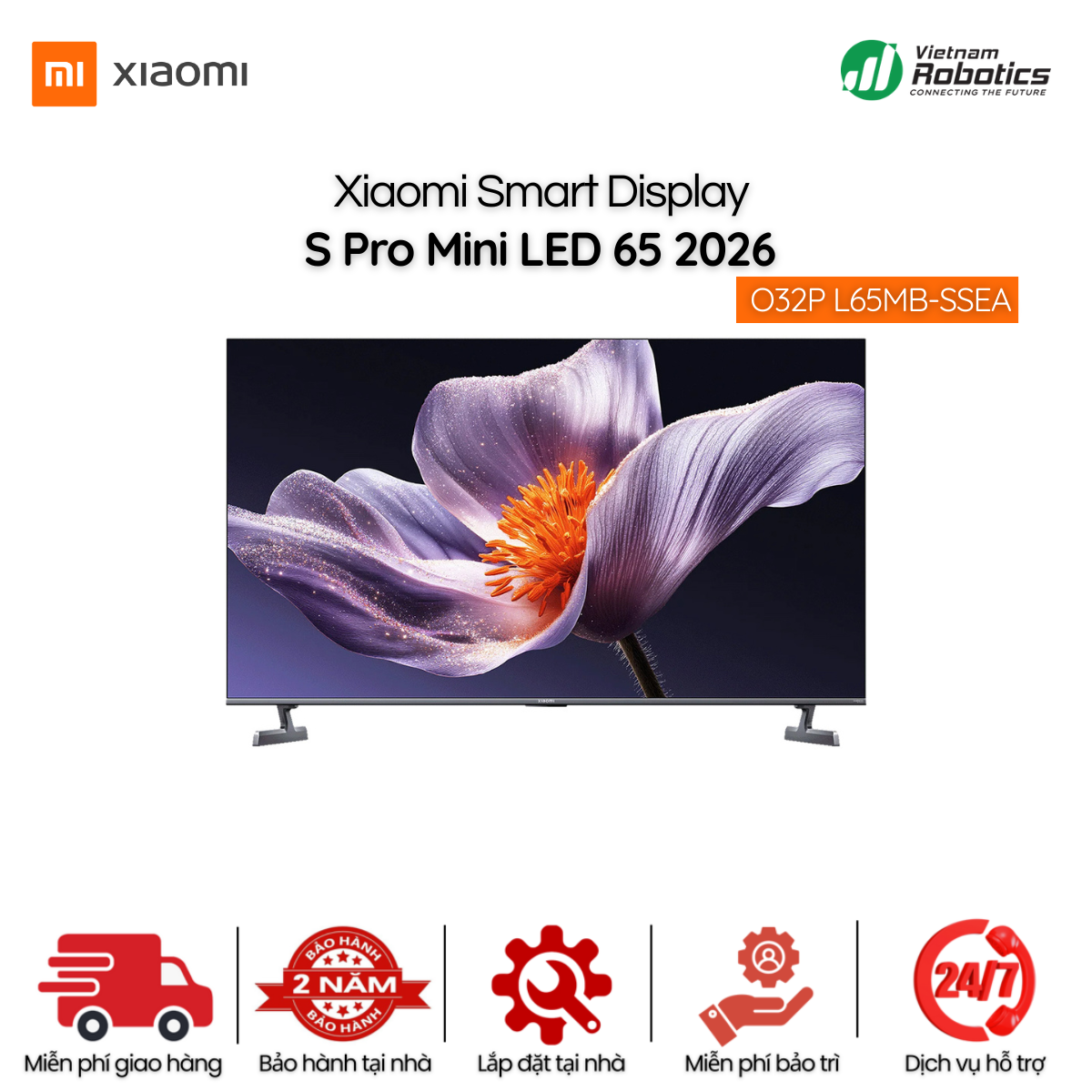 Xiaomi TV S Pro Mini Led 65'' 2026 (O32P L65MB-SSEA) - Bản QT - BH 24 Th